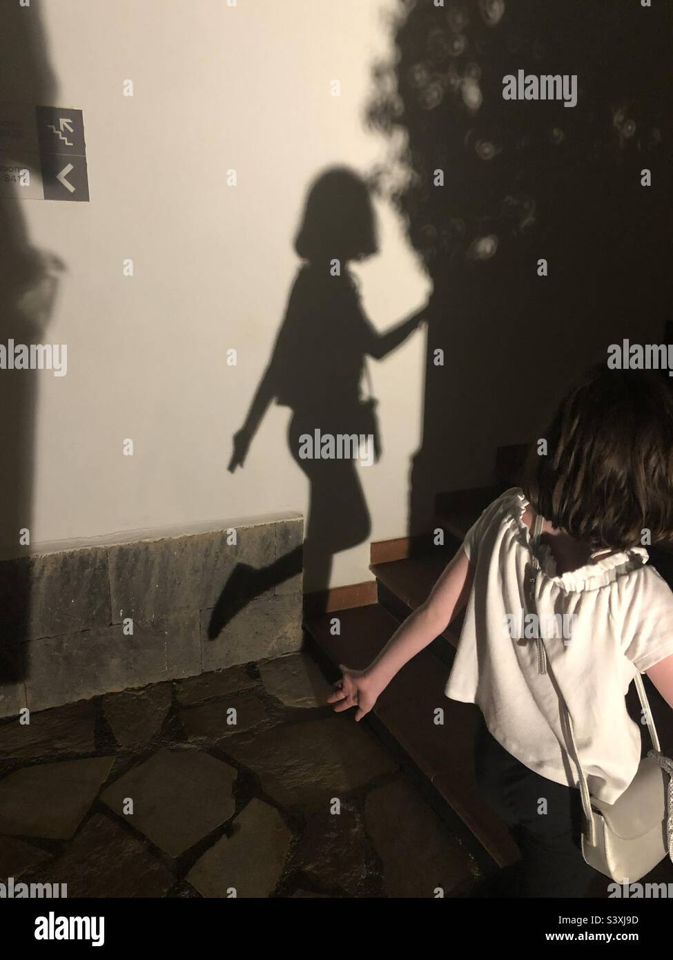 Shadow girl Stock Photo