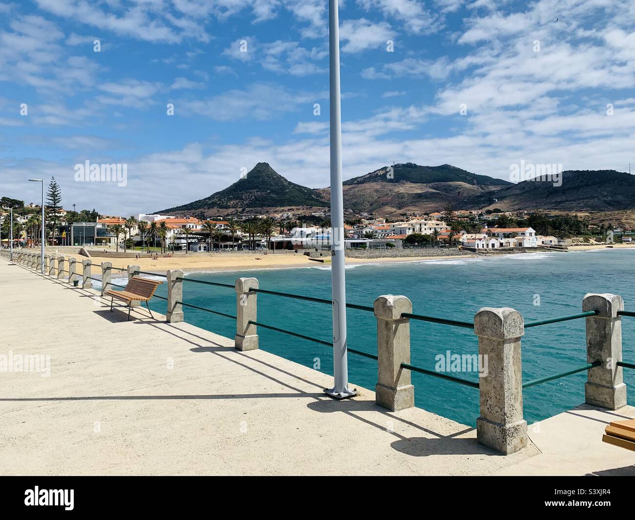 Porto Santo Town costal walk Stock Photo