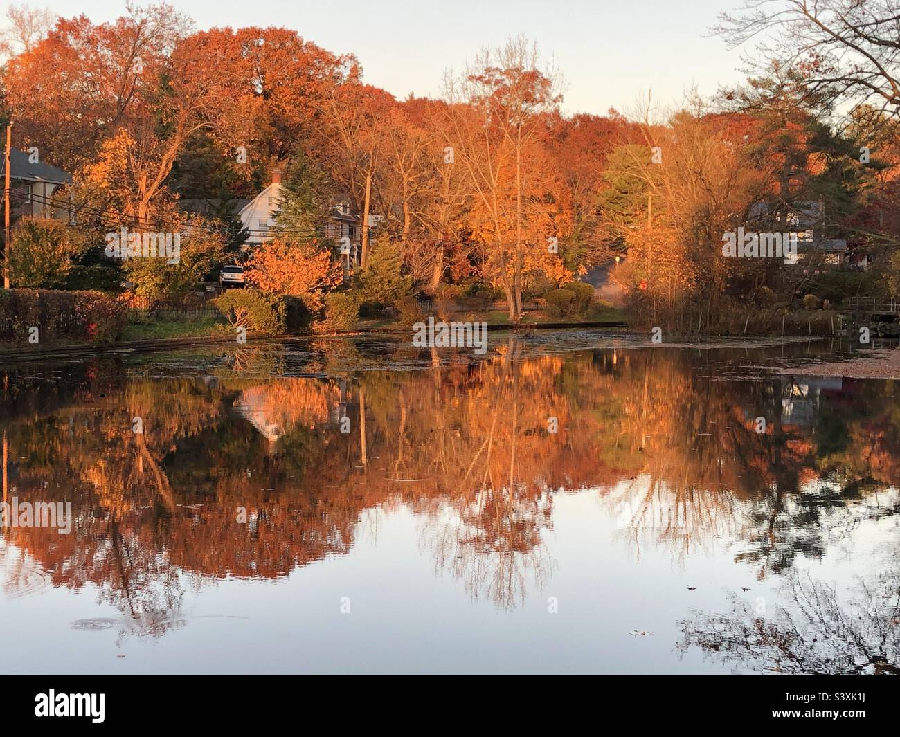 Beautiful foliage view, NY Stock Photo