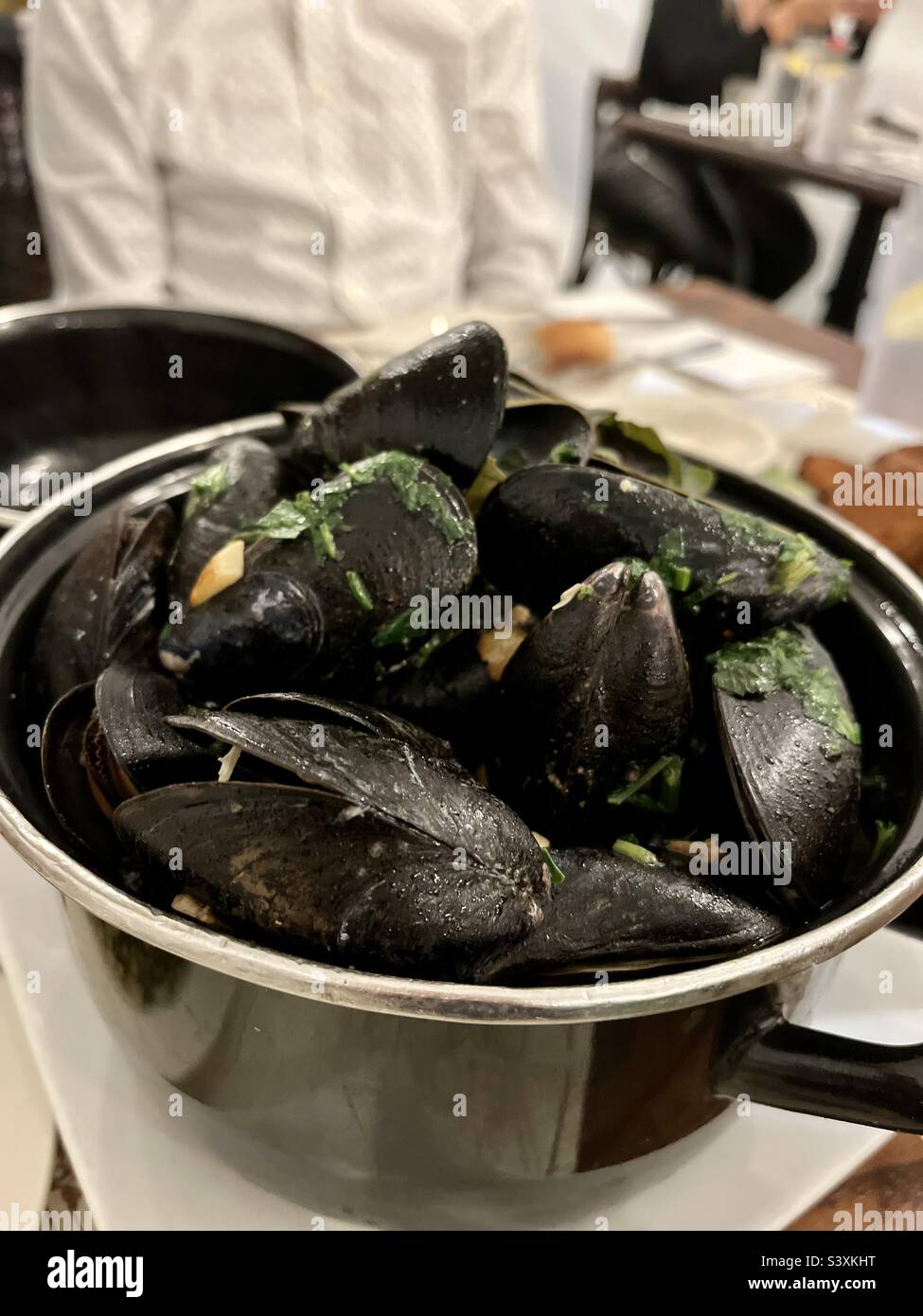 Steamed Mussels - Smartphone Captured Stock Image