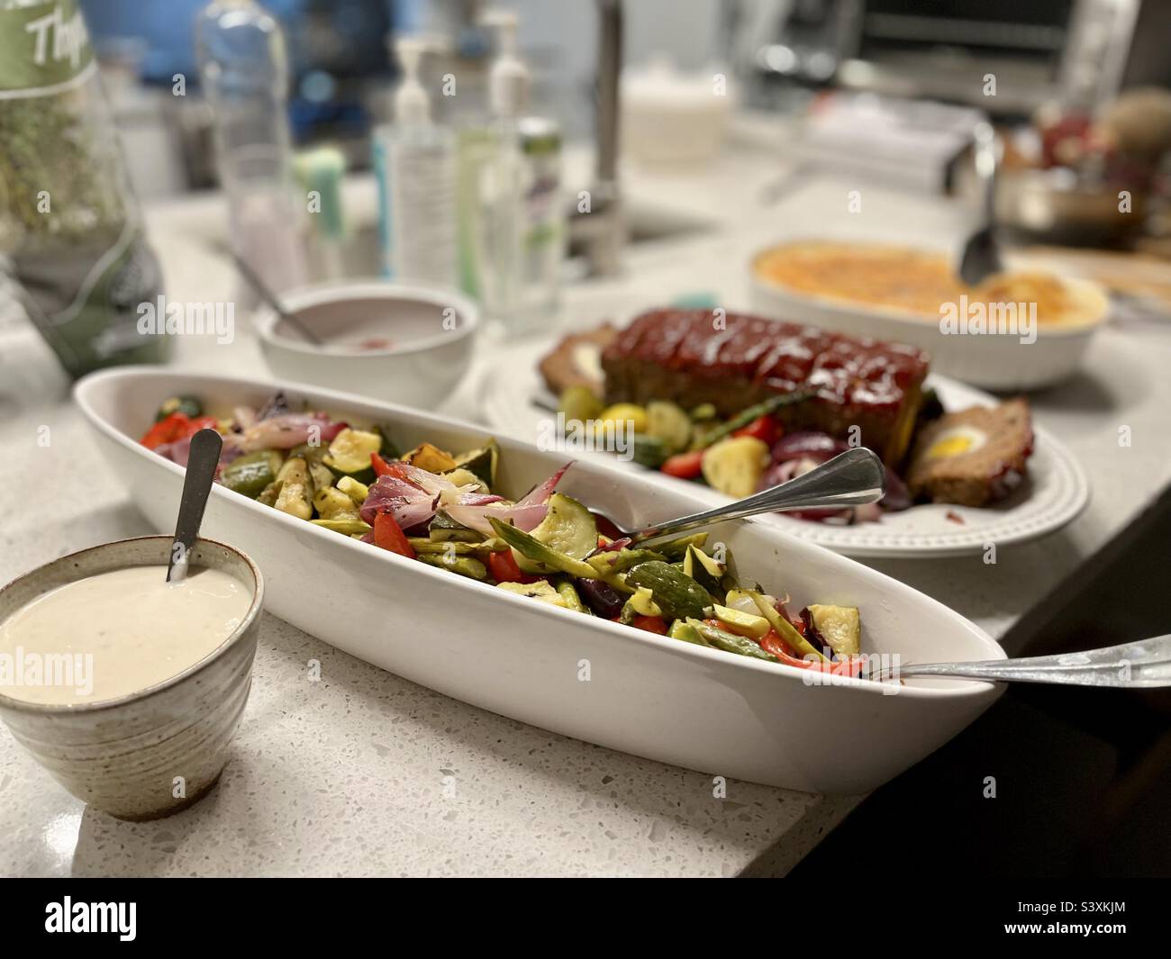 Christmas dinner foods - Smartphone Captured Stock Image