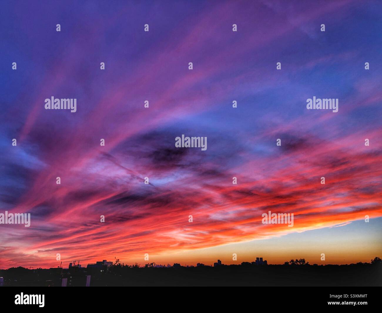 Beautiful vibrant night sky. Stock Photo