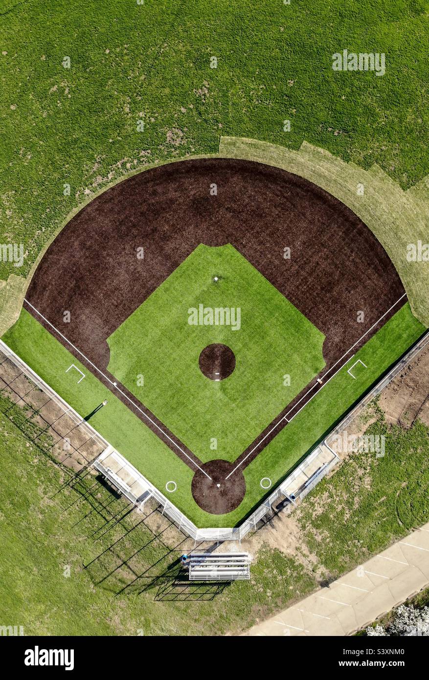 Baseball Field From Above Stock Photo Alamy