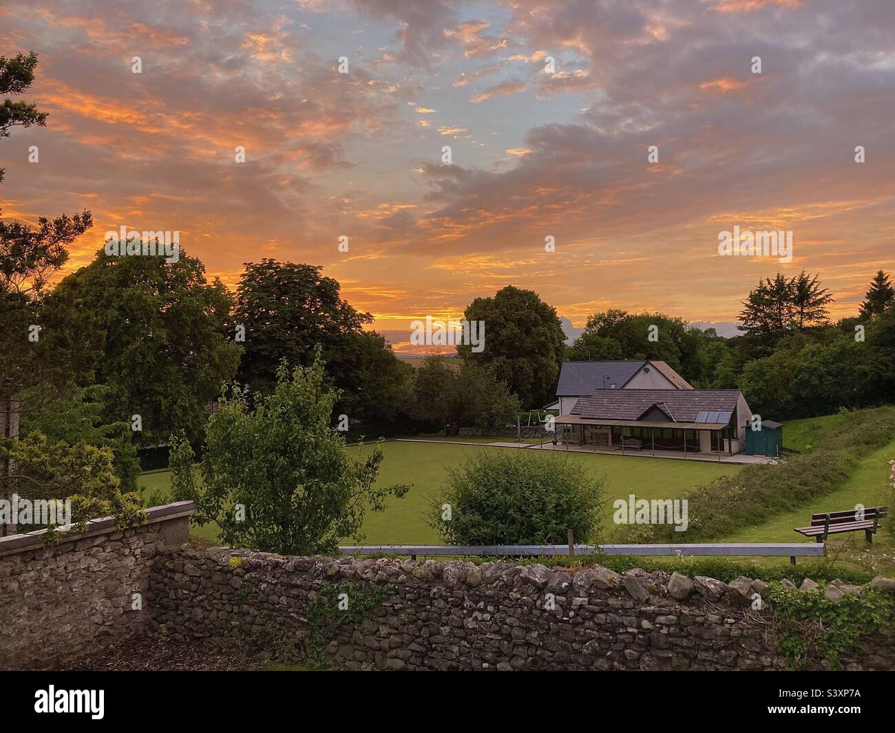 A stunning sunset in the Lake District of the uk Stock Photo