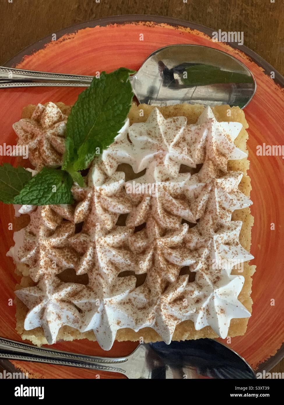 Dulce de leche at Vieja Havana Cuban Restaurant, South Beach, Miami Beach, Florida, United States - Smartphone Captured Stock Image