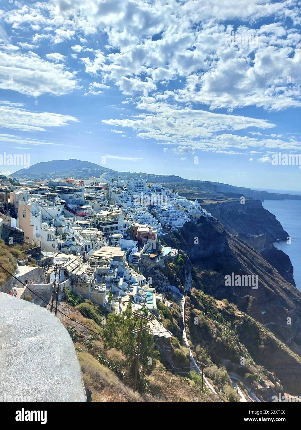 Scenic Santorini in Greece Stock Photo