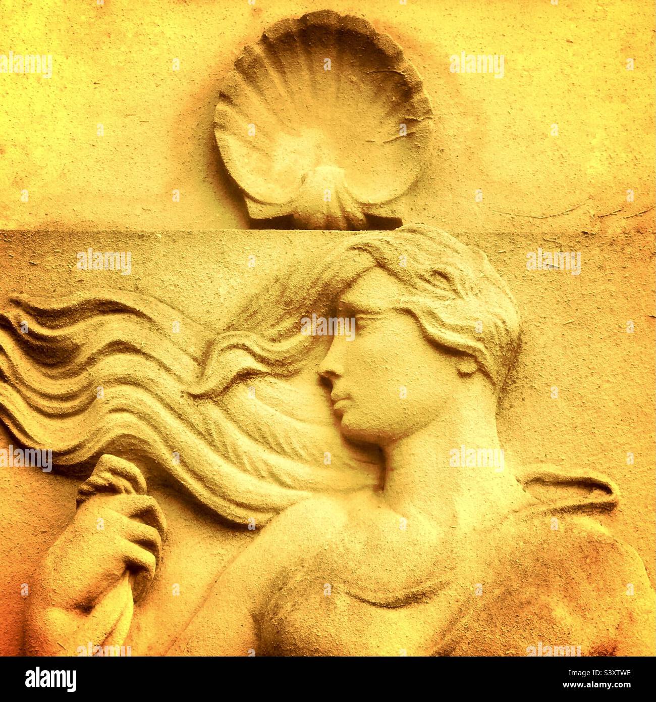 Detail from the stone relief sculptures of the Seven Seas, by Sir