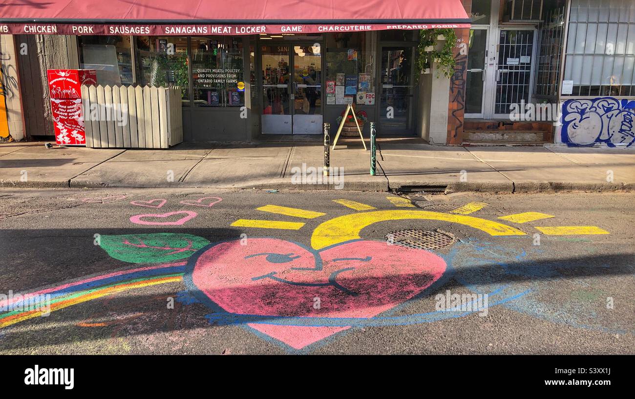 Street art in Toronto, Canada. - Smartphone Captured Stock Image