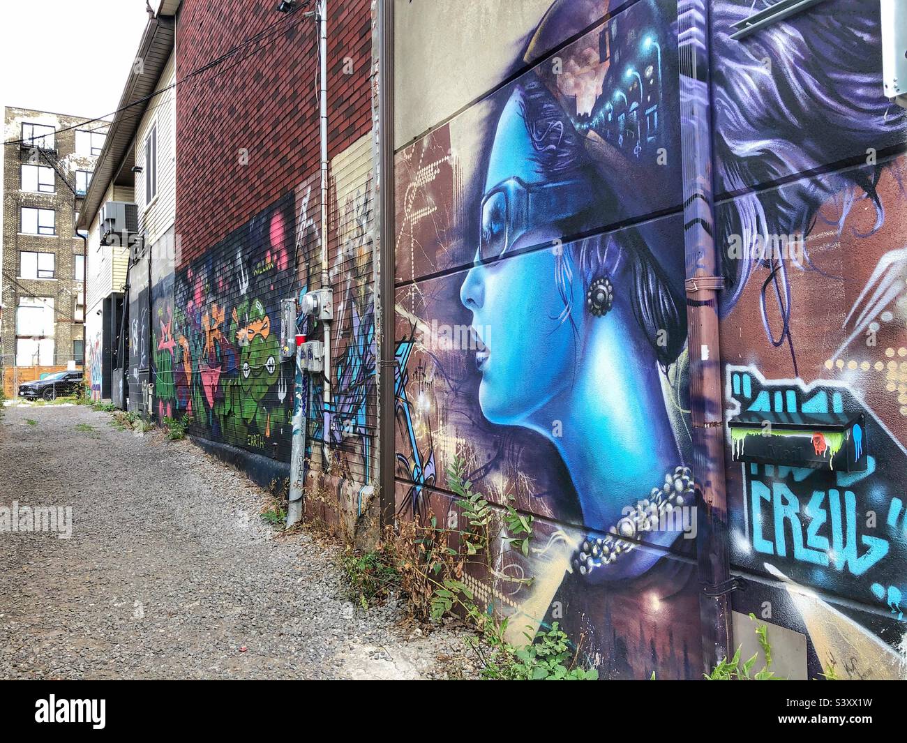 Street art in Toronto, Canada. - Smartphone Captured Stock Image