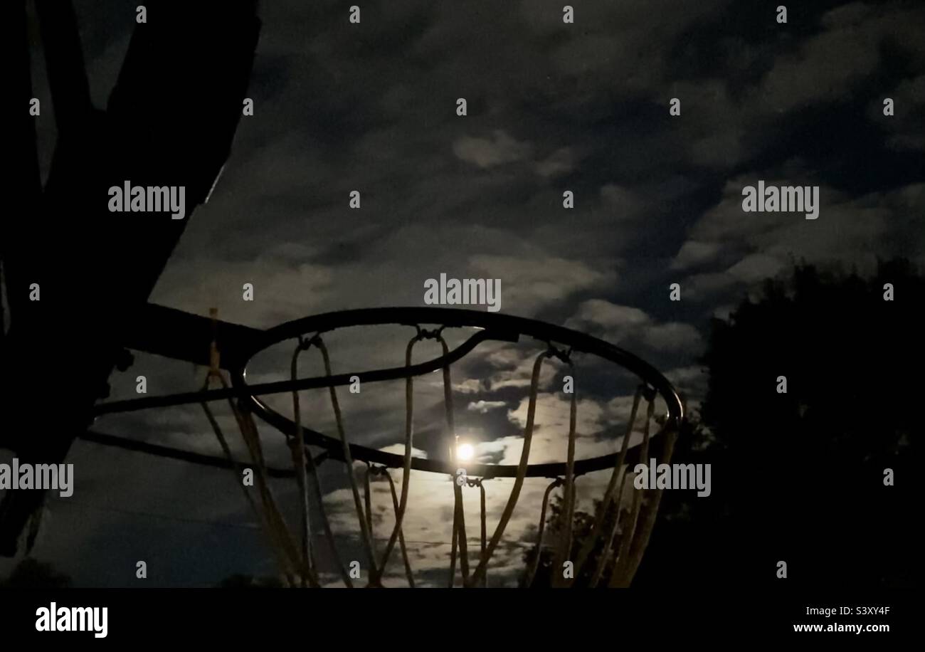 Full moon on the rim. - Smartphone Captured Stock Image