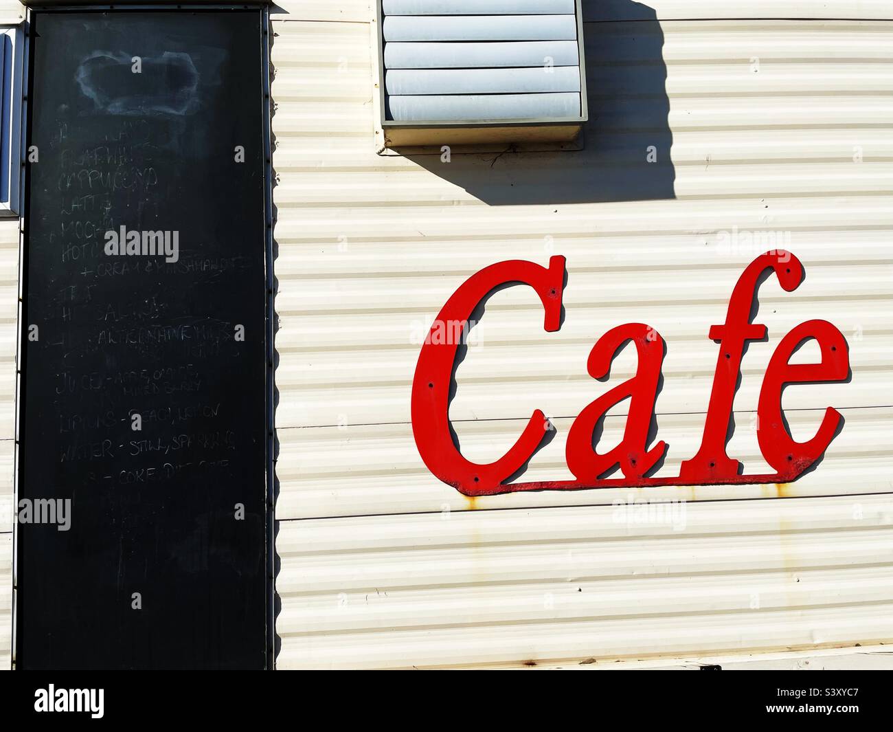 Cafe Woodbridge waterfront Suffolk - Smartphone Captured Stock Image