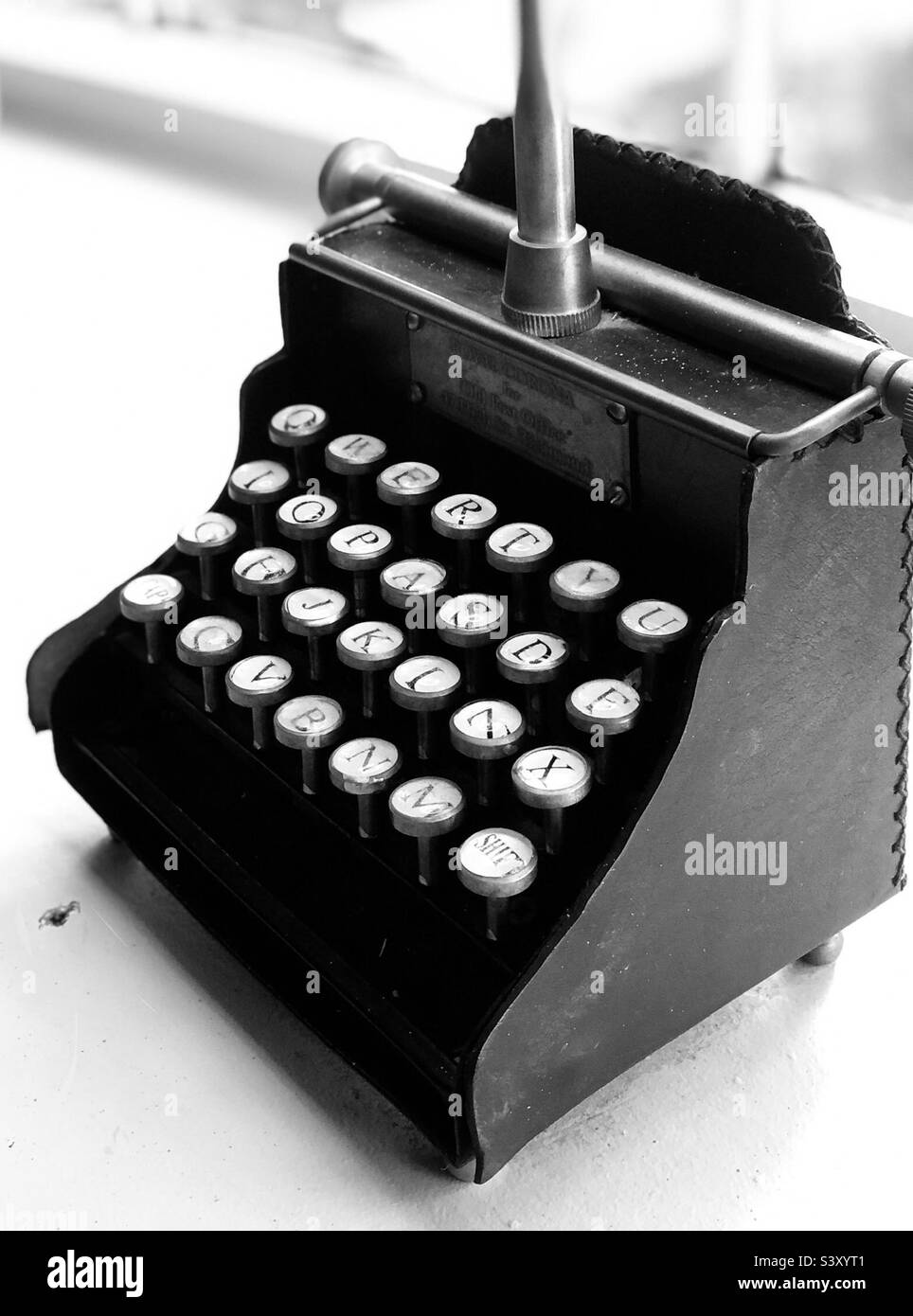 typewriter in black and white Stock Photo
