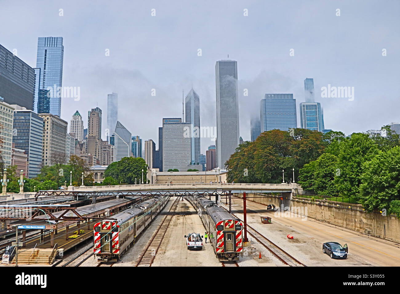 Summer in Chicago - Smartphone Captured Stock Image