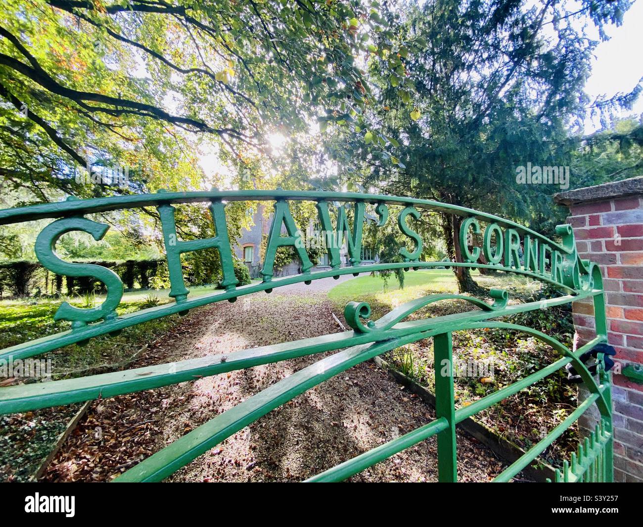The entrance to Shaws Cottage in Hertfordshire England - Smartphone Captured Stock Image
