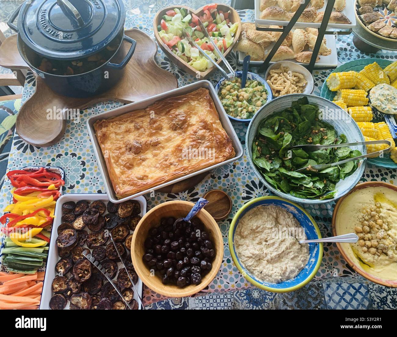 Mediterranean feast. Stock Photo