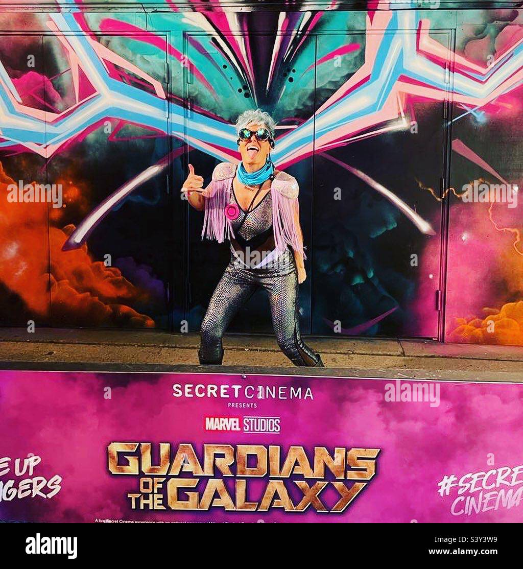 Secret cinema Guardians of the Galaxy - Smartphone Captured Stock Image