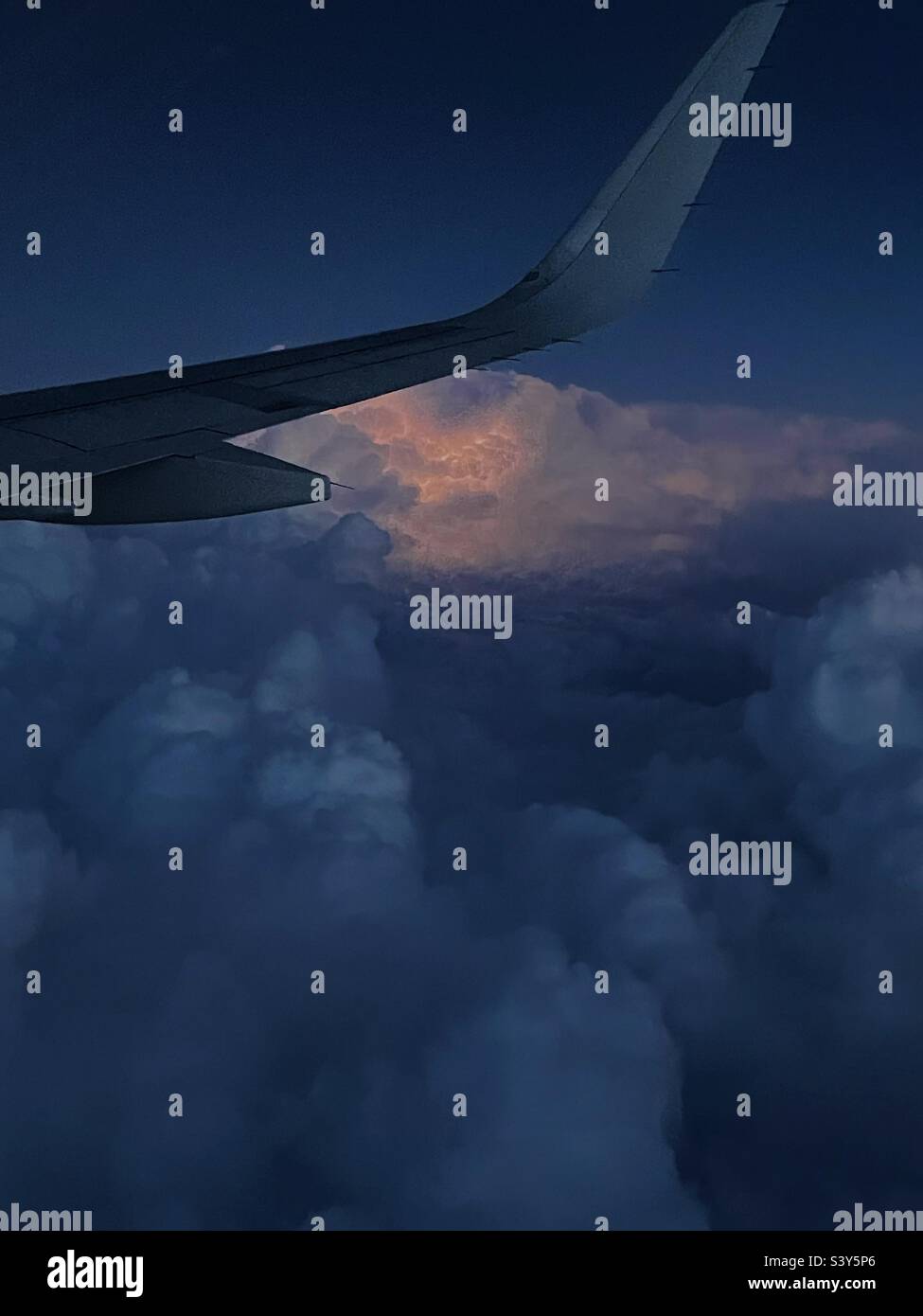 Flying through lightning storm Stock Photo Alamy