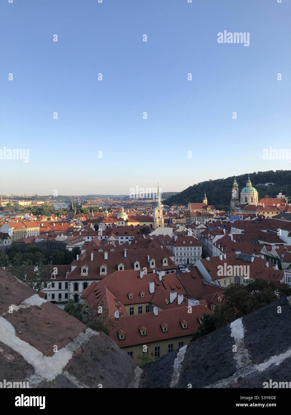 top view of Prague Stock Photo
