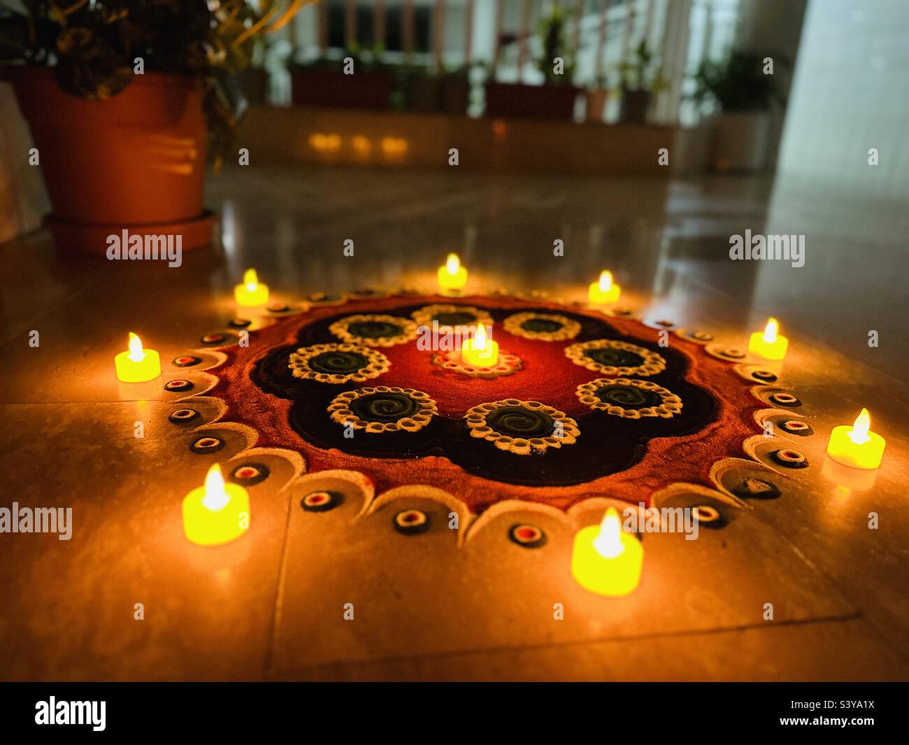 Indian diwali festival rangoli hi-res stock photography and images - Alamy
