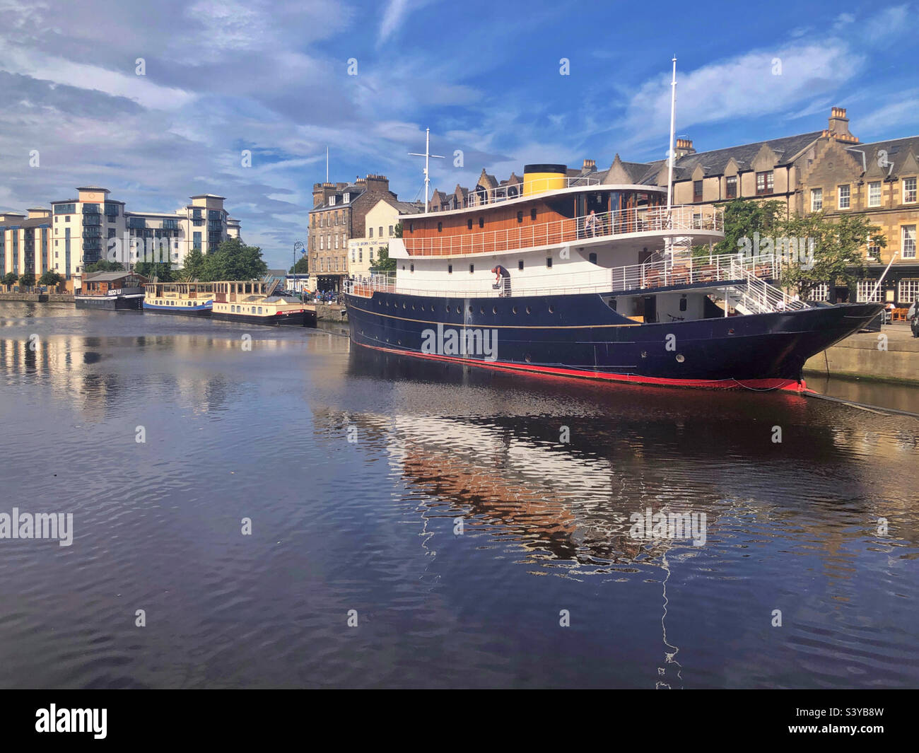 The Shore, Leith,, Scotland. The Ocean Mist boat, now a boutique hotel