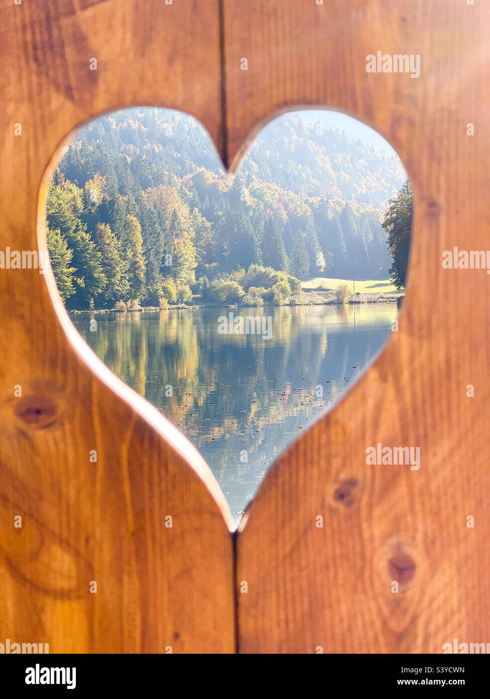 Vacation in Germany by the lake, mountains and pure nature Stock Photo