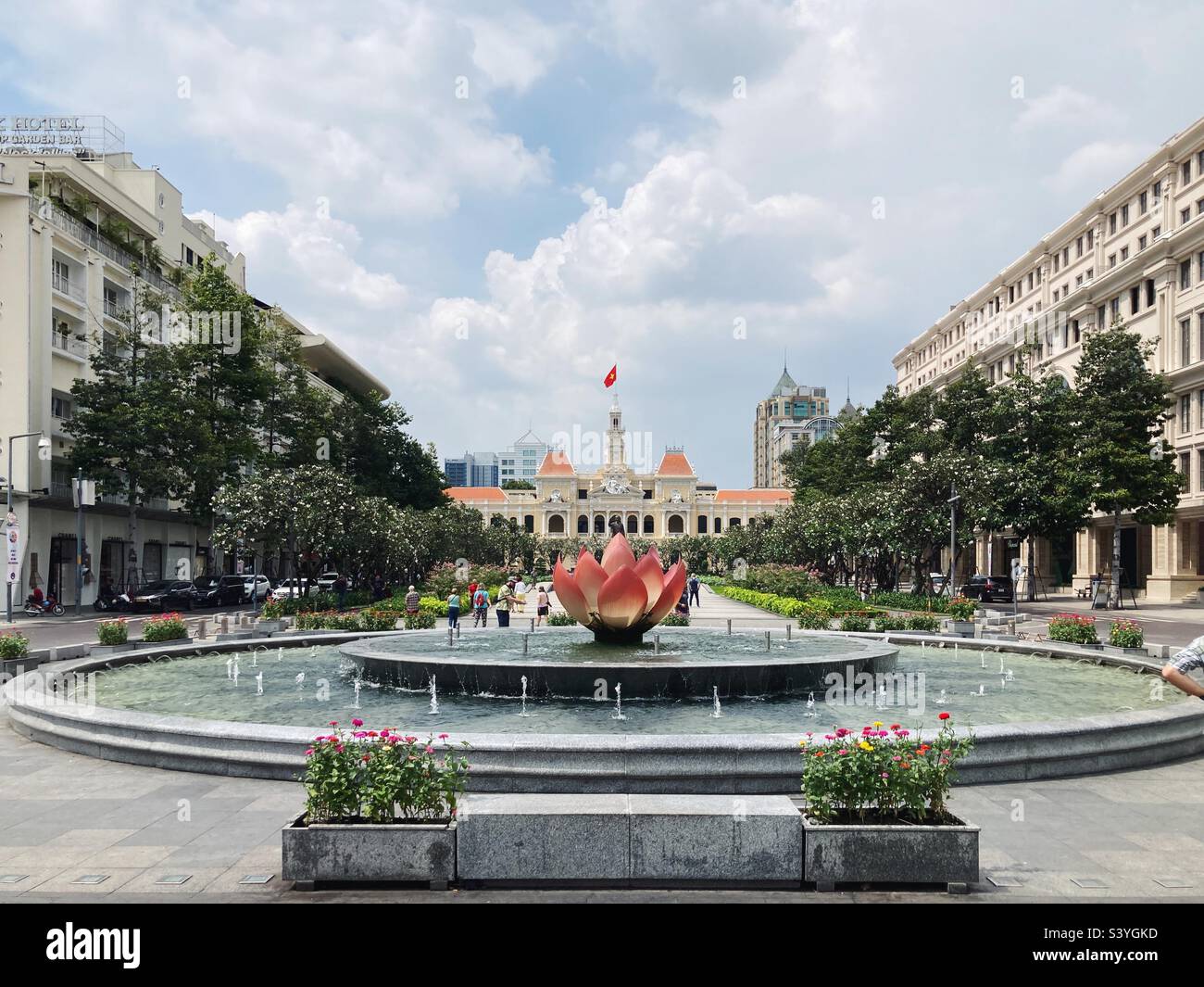 Lotus Statue, Ho Chi Minh City, Vietnam - Smartphone Captured Stock Image