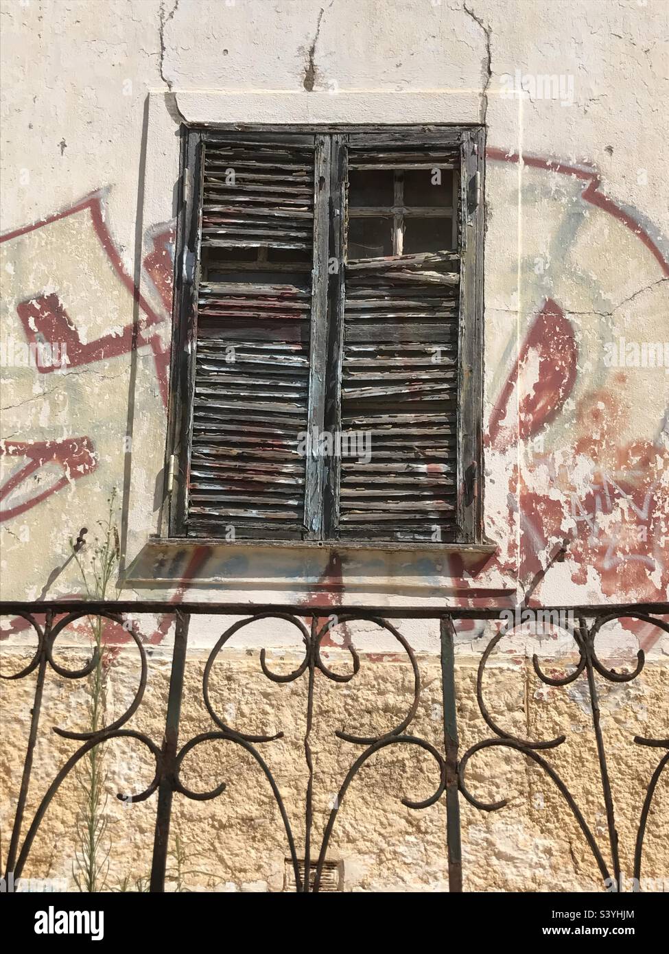 Derelict window Stock Photo