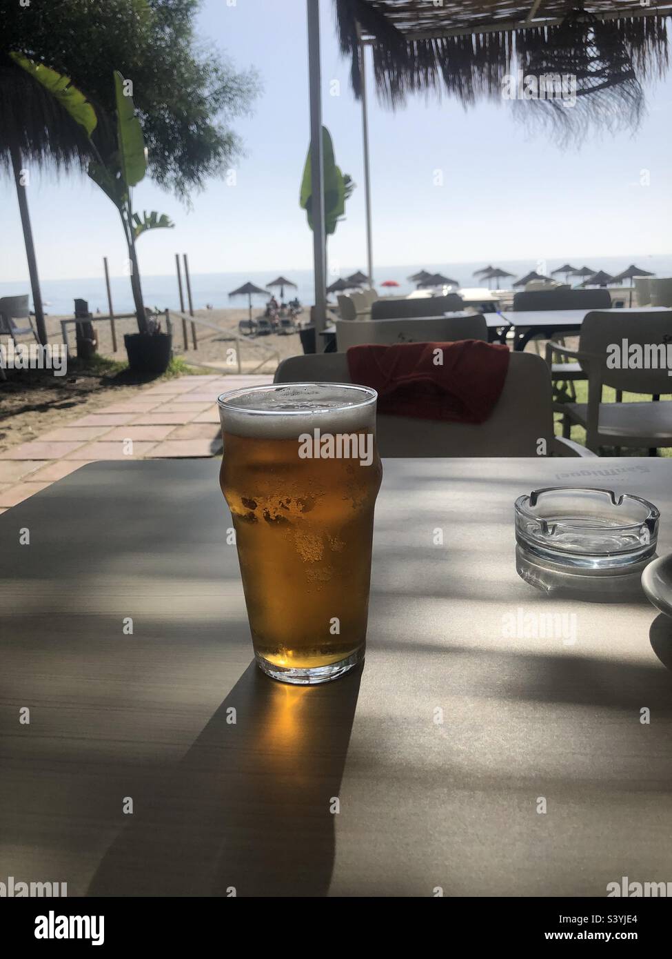 Beer on the beach Stock Photo Alamy