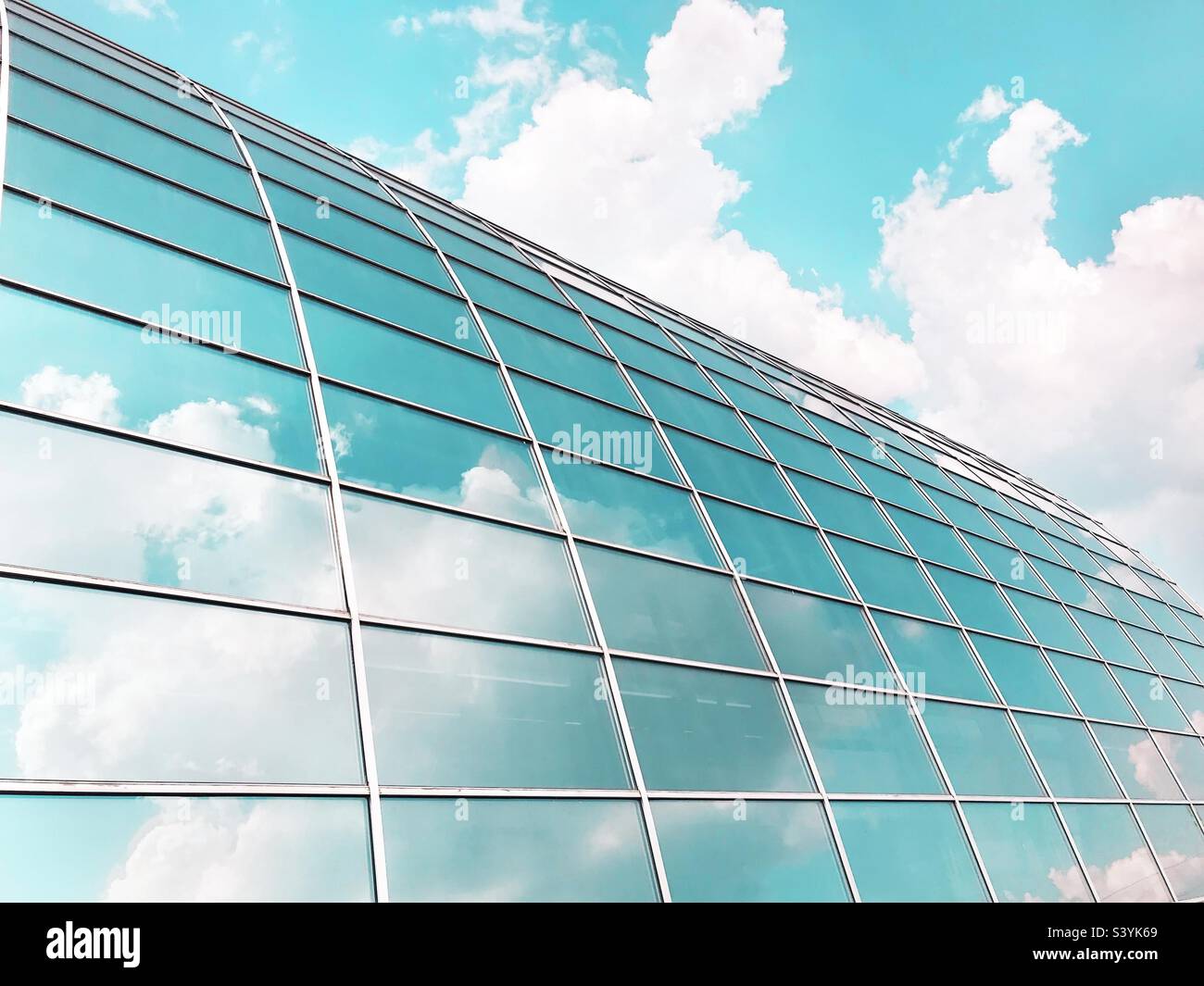 Cloudy sky reflection - Smartphone Captured Stock Image