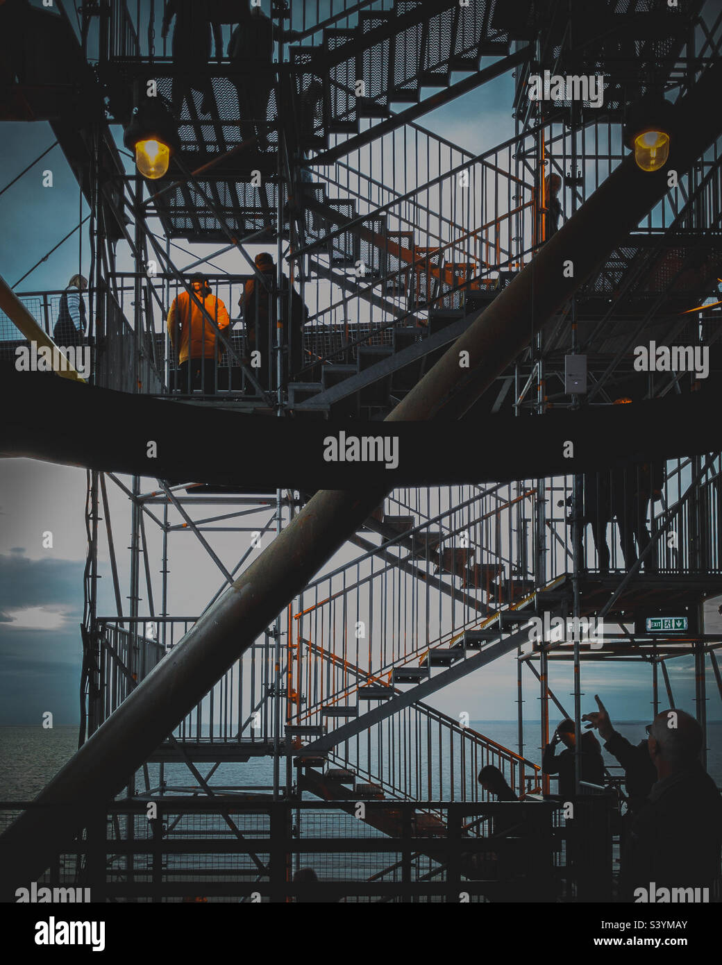 Steps and a yellow rain coat - Smartphone Captured Stock Image