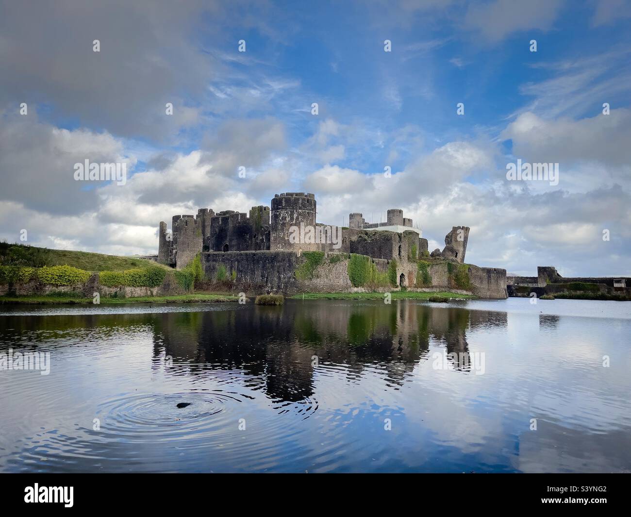 Caerphilly castle - Smartphone Captured Stock Image