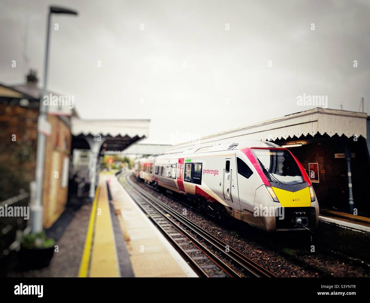 Woodbridge railway station Suffolk England - Smartphone Captured Stock Image