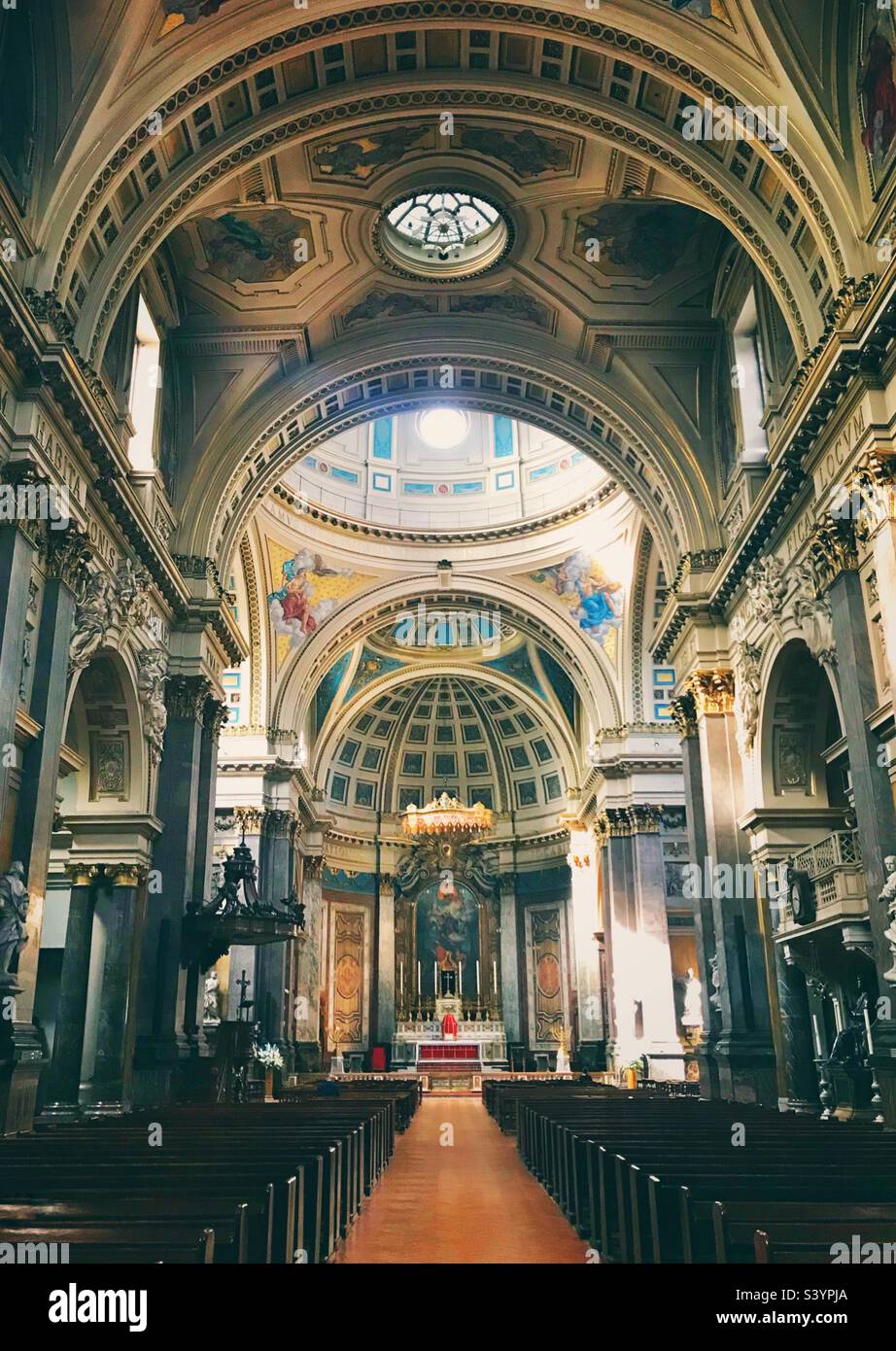 Interior of the Brompton Oratory, Knightsbridge, London Stock Photo Alamy