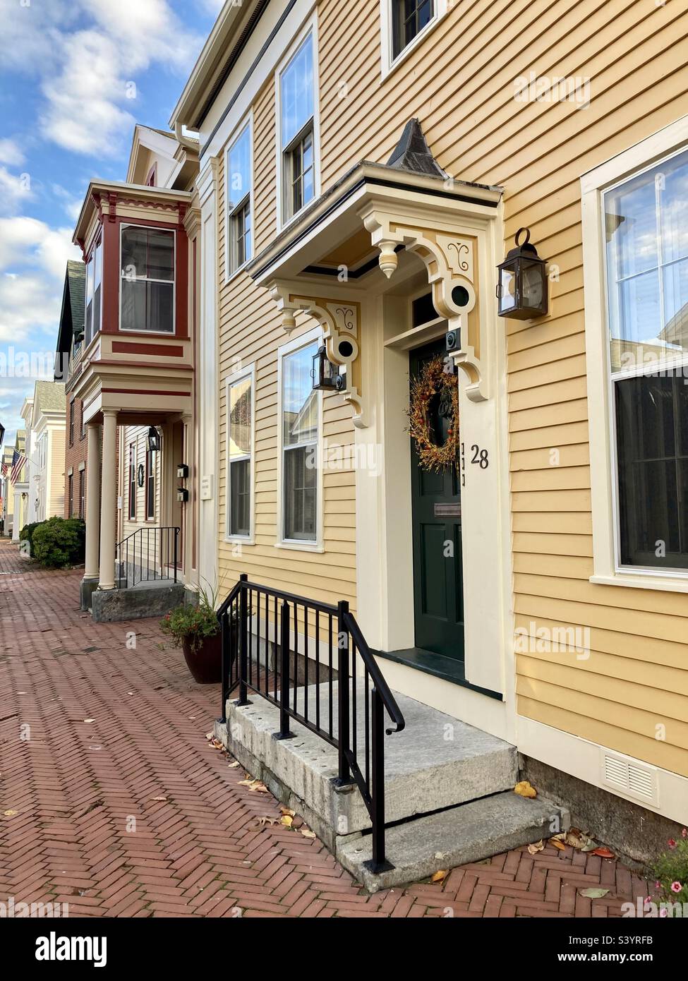 New London, Connecticut’s historic district of Starr Street during