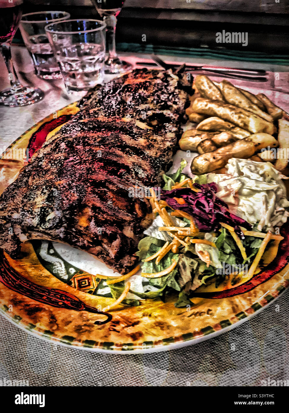 Mexican Spare Ribs - Smartphone Captured Stock Image