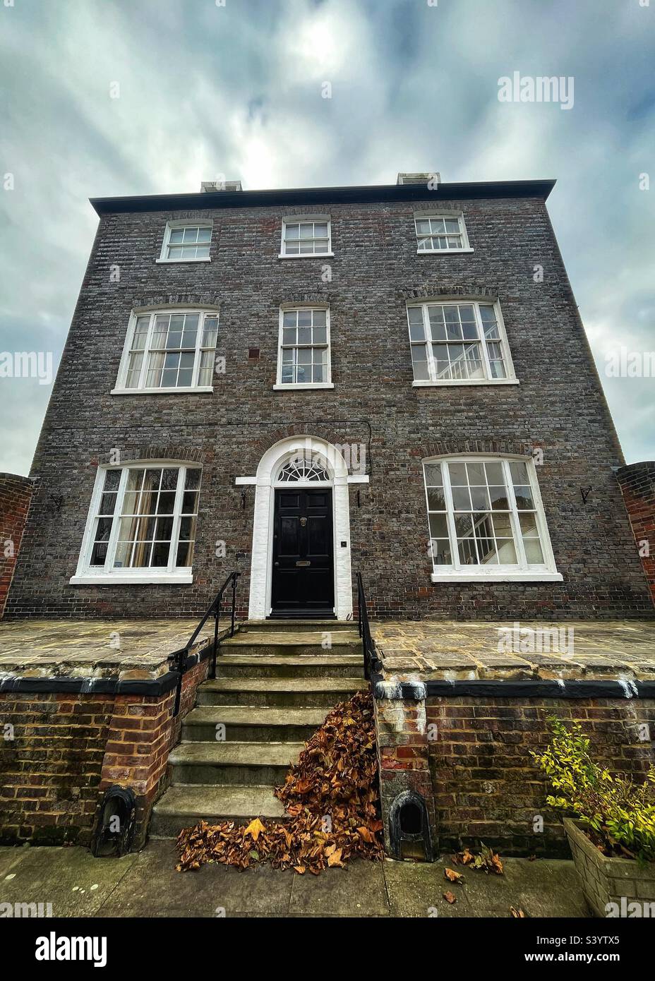 Vicarage of Holy Trinity Parish Church in Gosport. Grade II Listed. Formerly the Commander's House. Three-storeys, basement and dormers. Rich history. - Smartphone Captured Stock Image