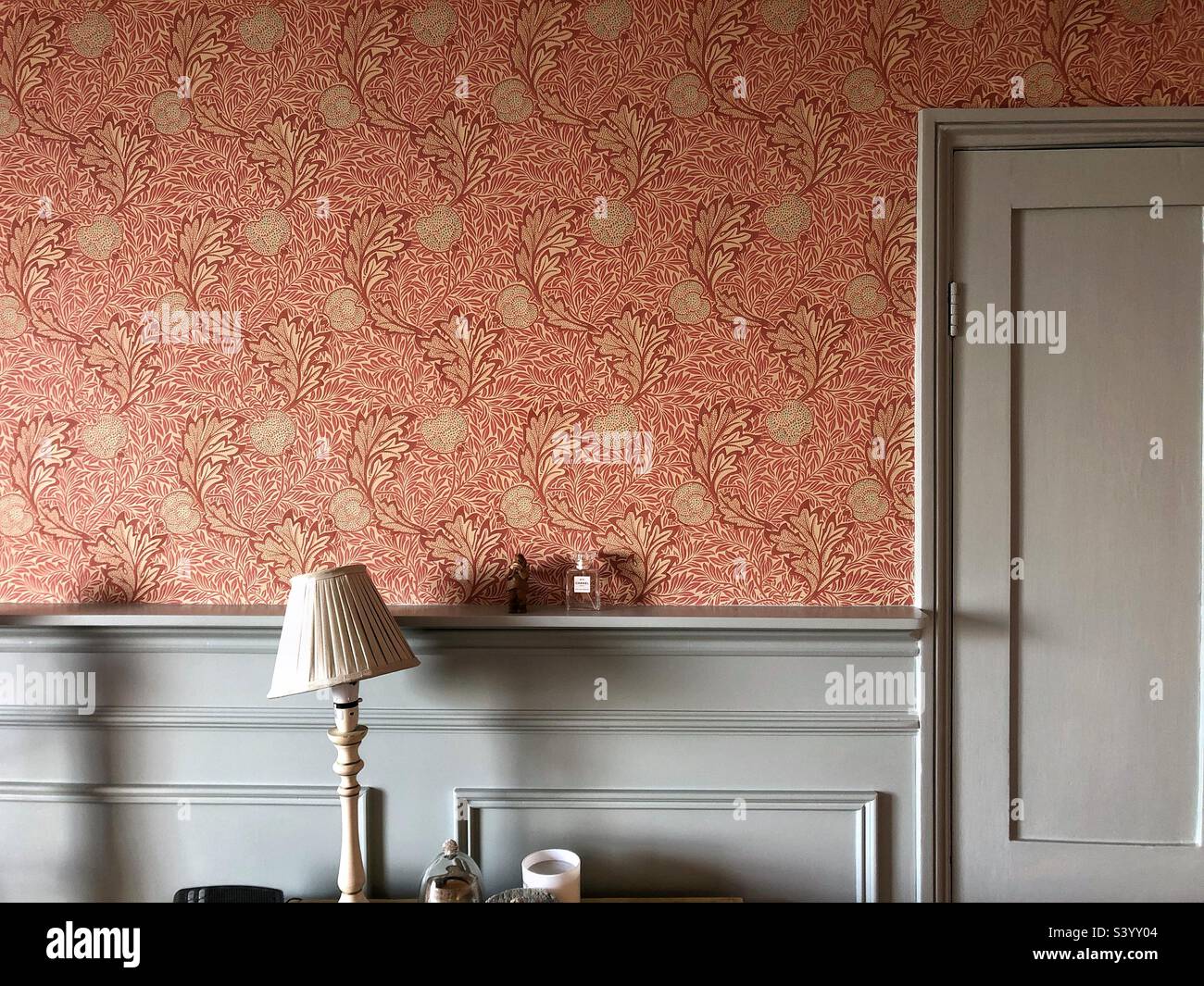 William Morris wallpaper - Smartphone Captured Stock Image