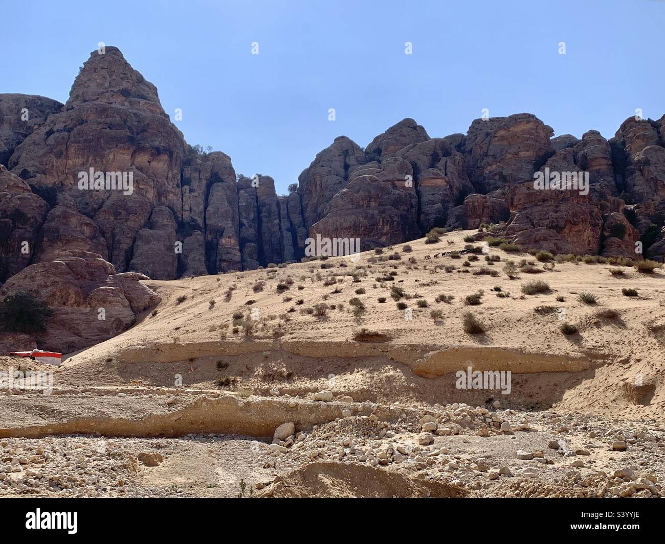 Hike to Petra Jordan - Smartphone Captured Stock Image