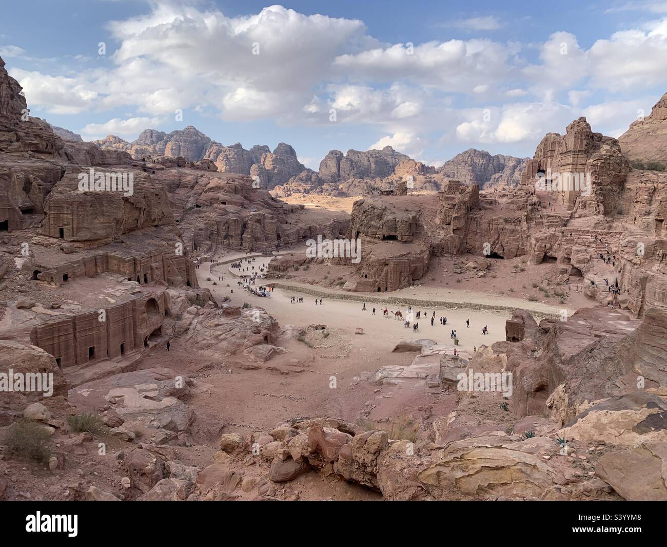 View over Petra Jordan - Smartphone Captured Stock Image