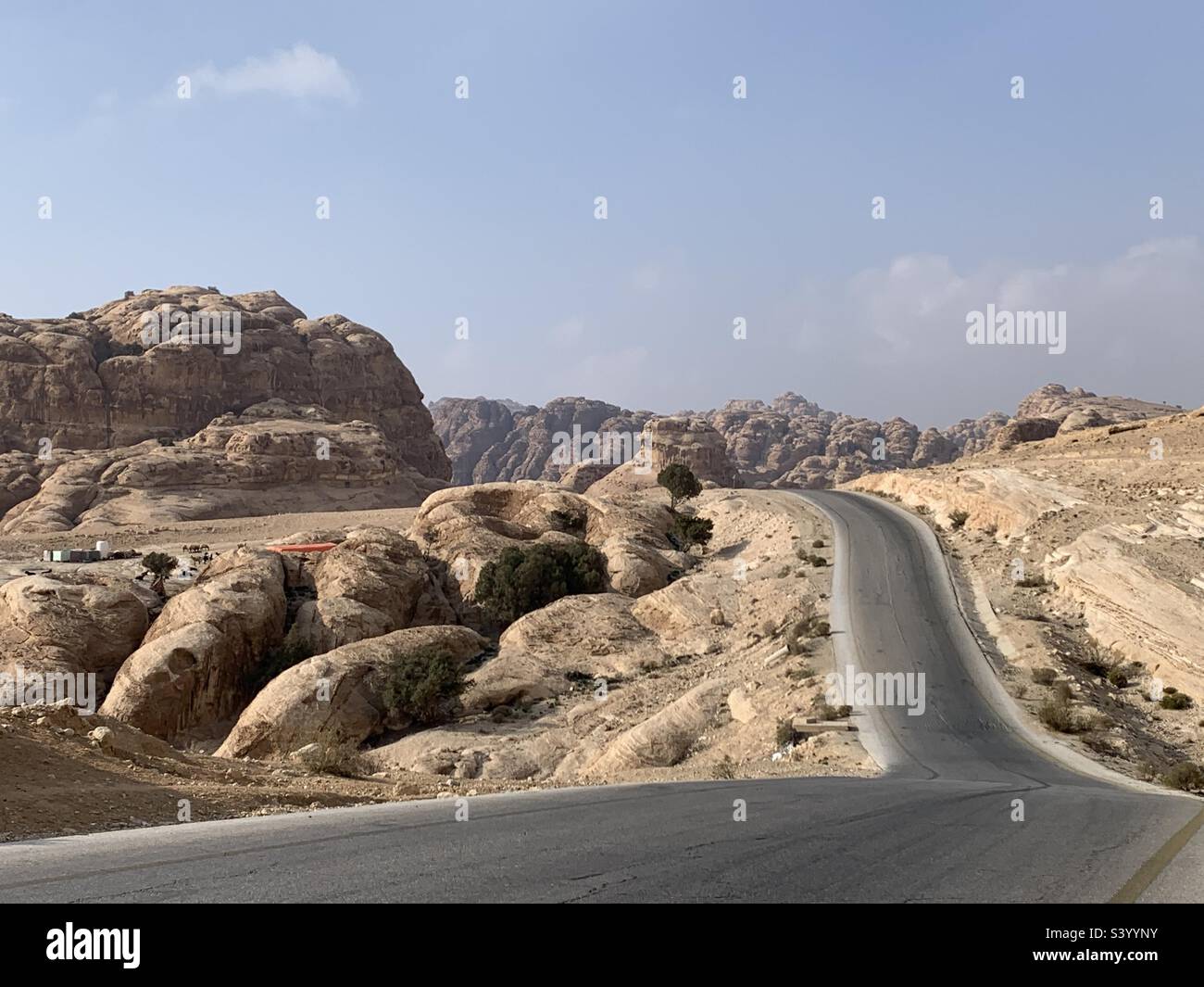 Landscape of wadi musa Jordan Stock Photo