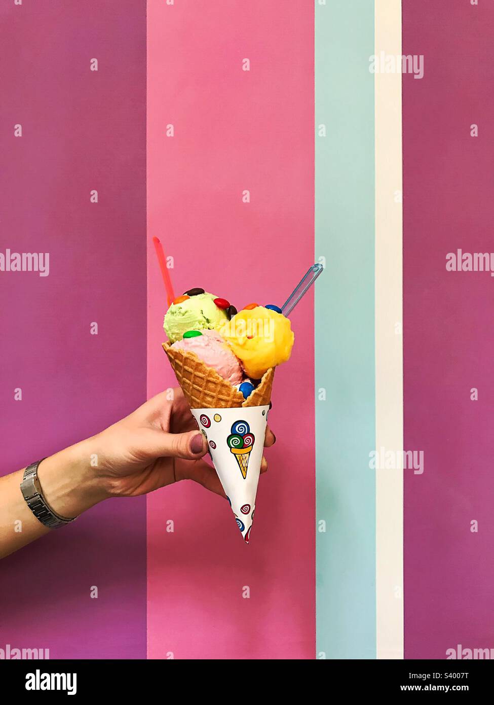 Colorful ice cream - Smartphone Captured Stock Image