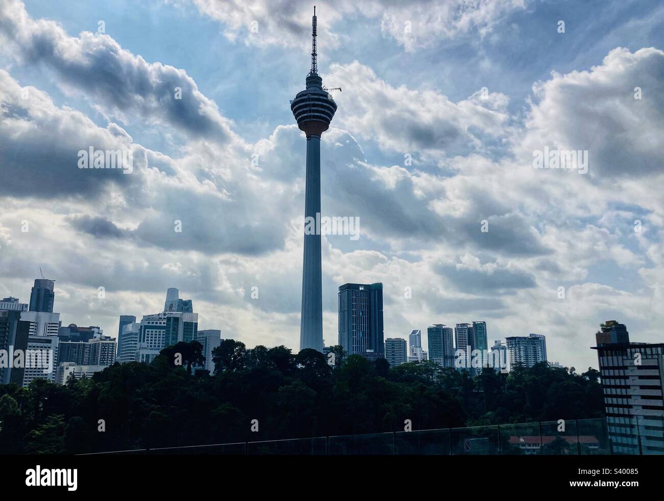 Menata KL tower on the skyline in Kuala Lumpur Malaysia - Smartphone Captured Stock Image