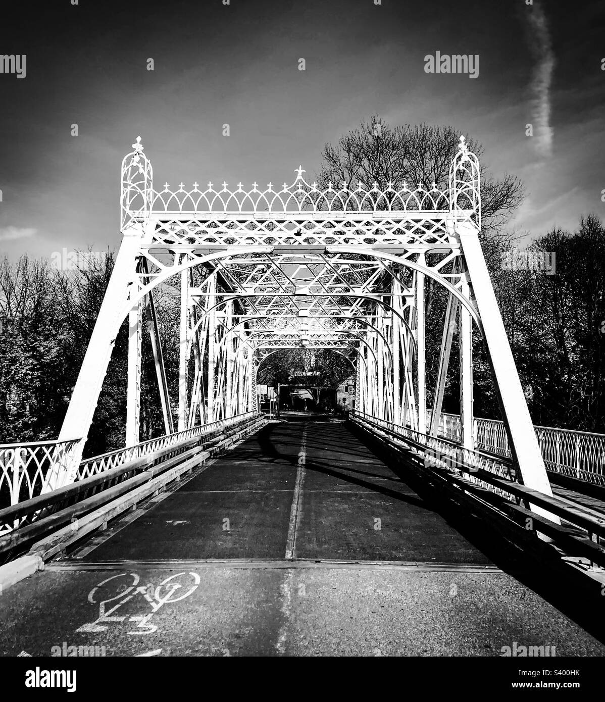 The Union Street bridge in black and white. - Smartphone Captured Stock Image