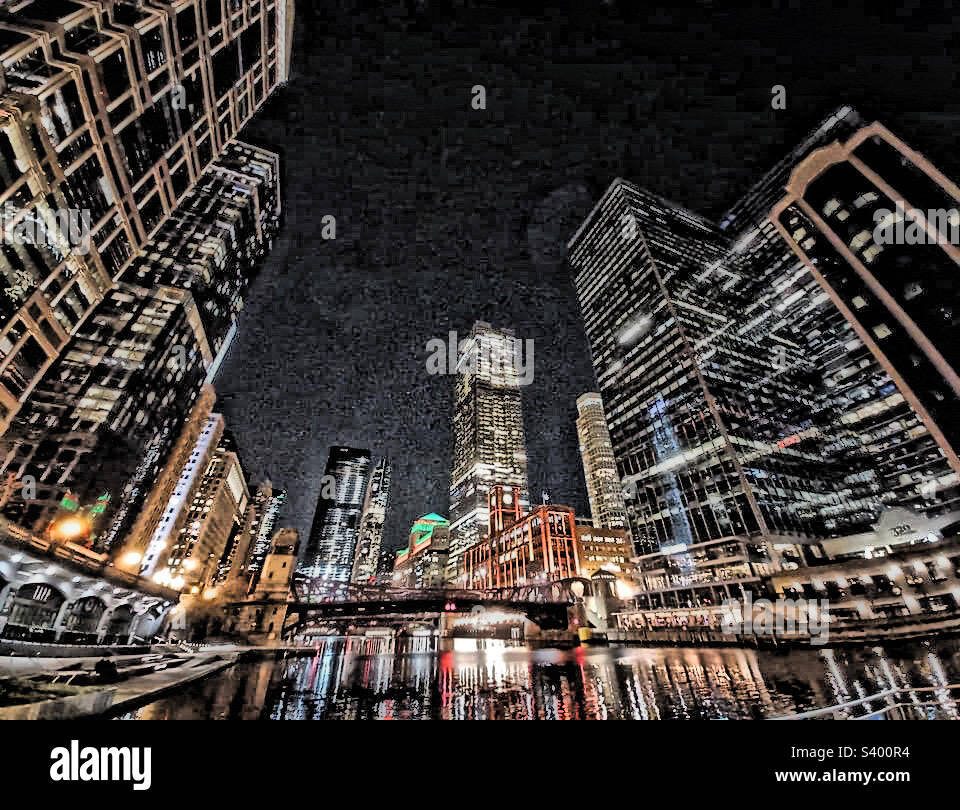 Chicago Skyline - Smartphone Captured Stock Image