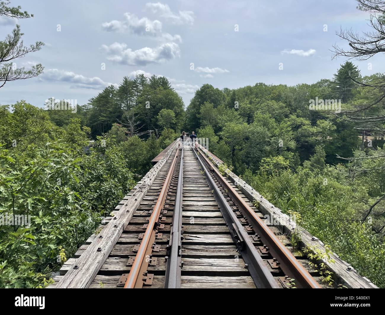 Railbiking Hadley Ny Stock Photo Alamy