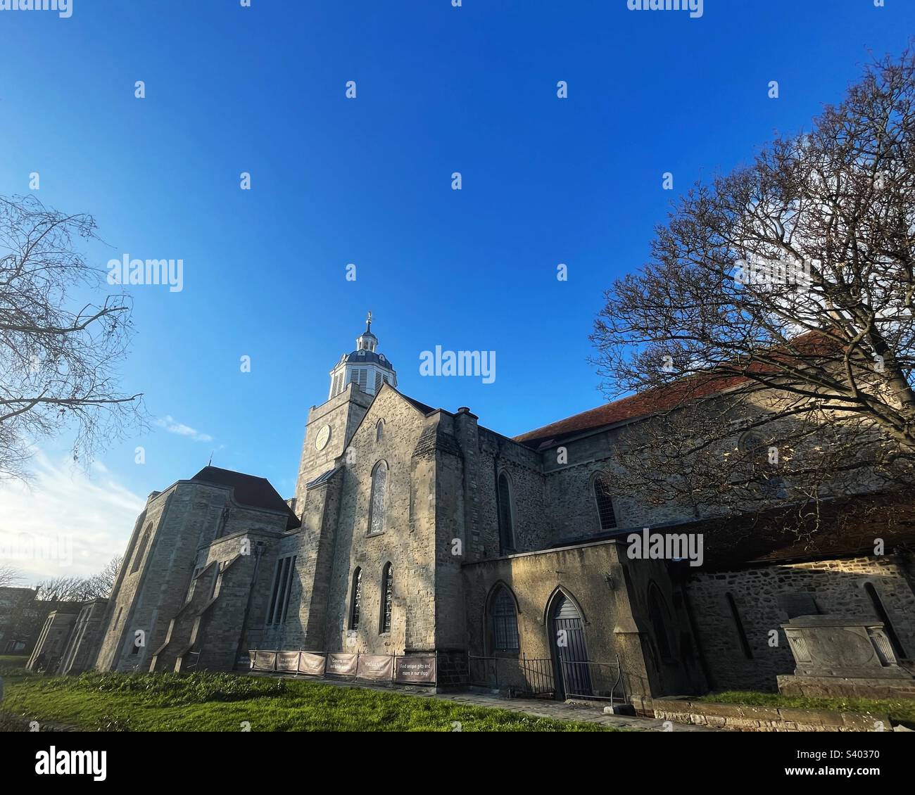 View or perspective of Portsmouth Cathedral - Smartphone Captured Stock Image