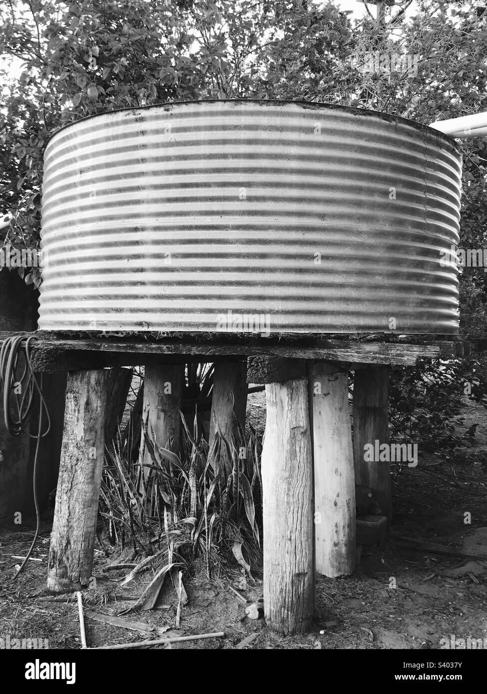 Old Water Tank Stock Photo Alamy