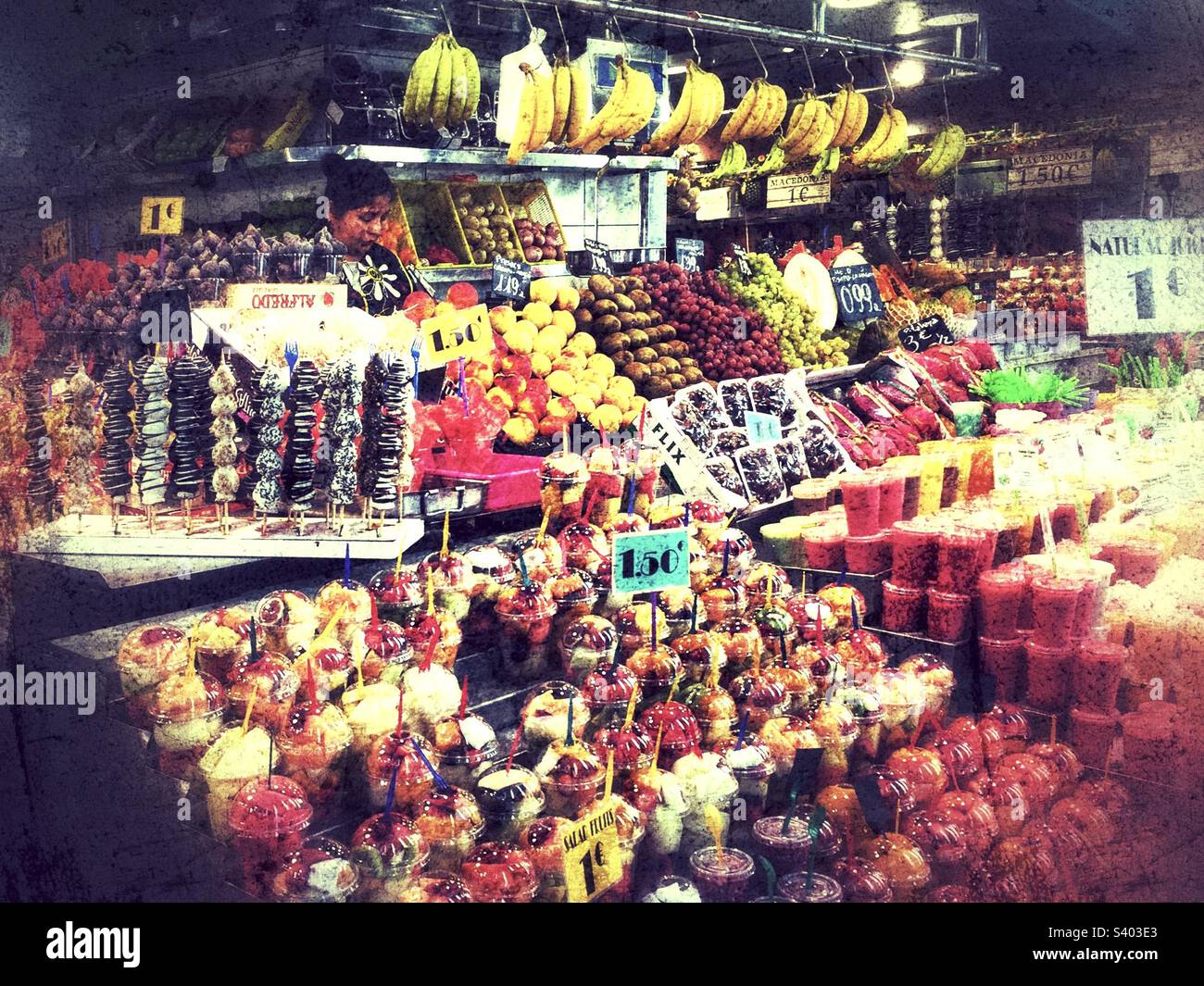 Colourful market stall - Smartphone Captured Stock Image