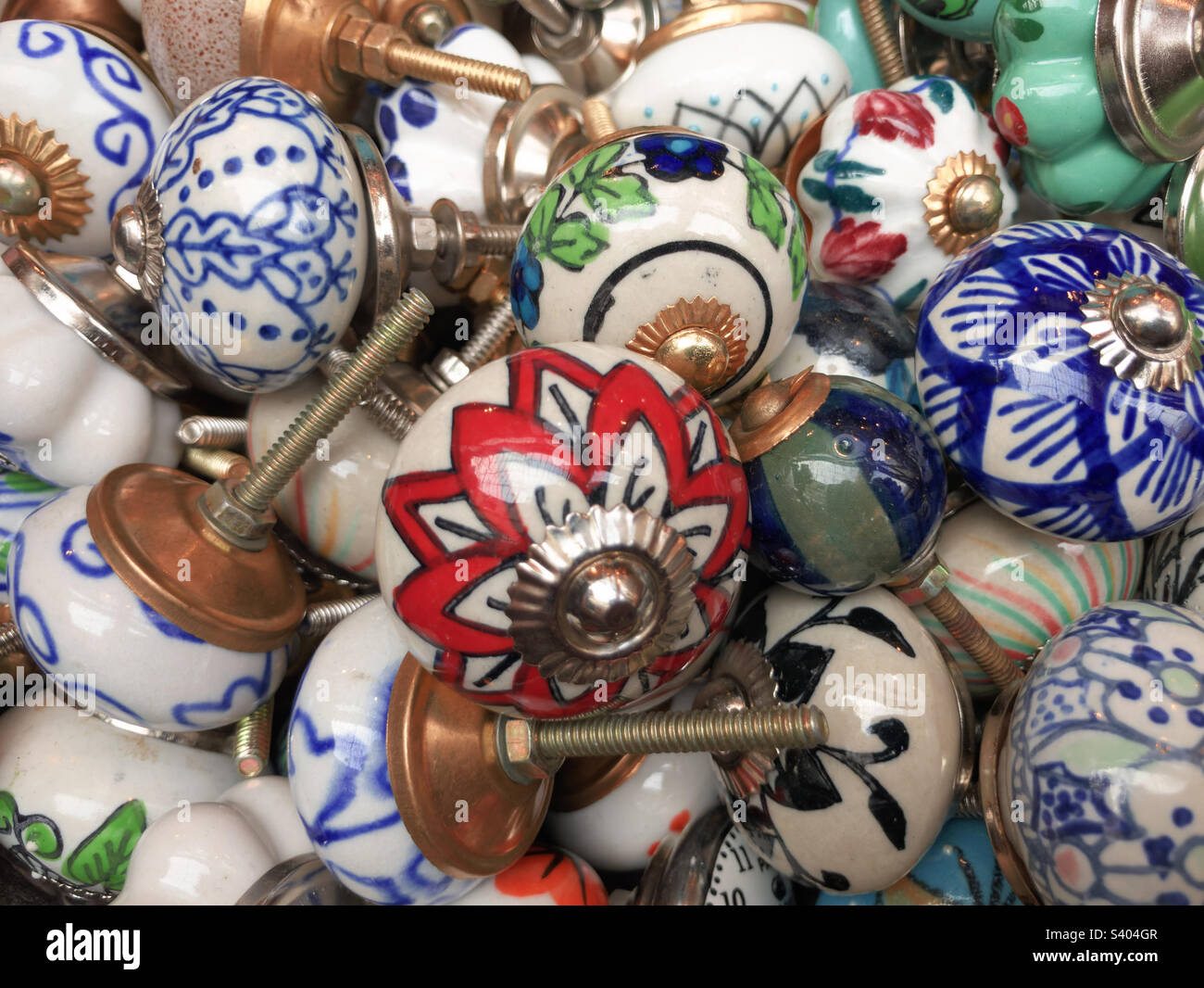 Ceramic or drawer knobs Stock Photo Alamy