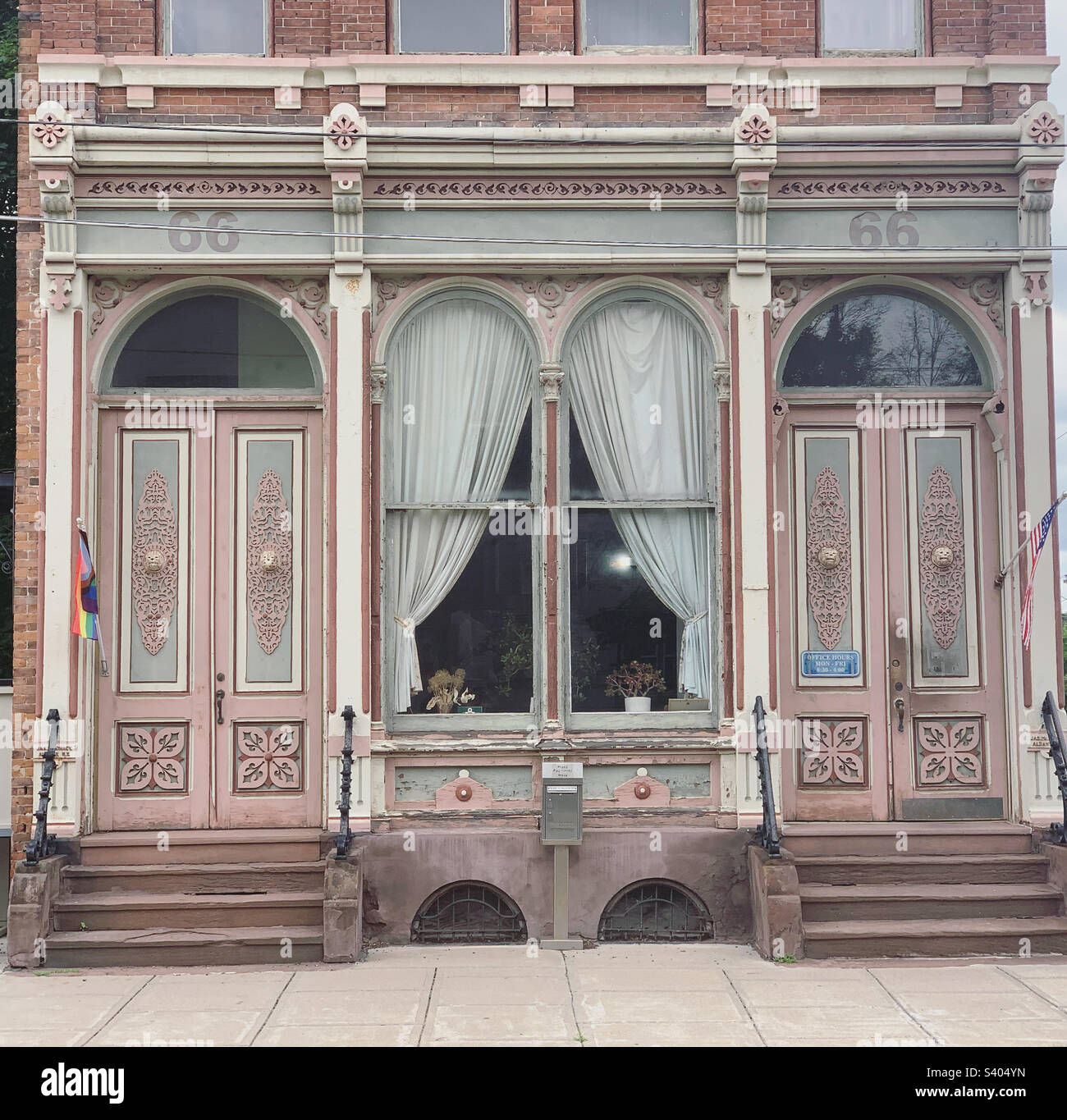 June, 2022, 66 Front Street, built in 1873, Ballston Spa, Saratoga County, New York, United States - Smartphone Captured Stock Image